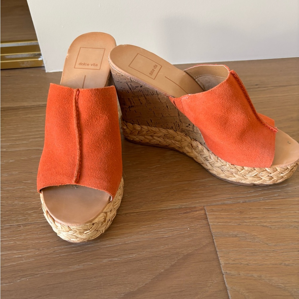 Dolce Vita Orange Wedge Sandals